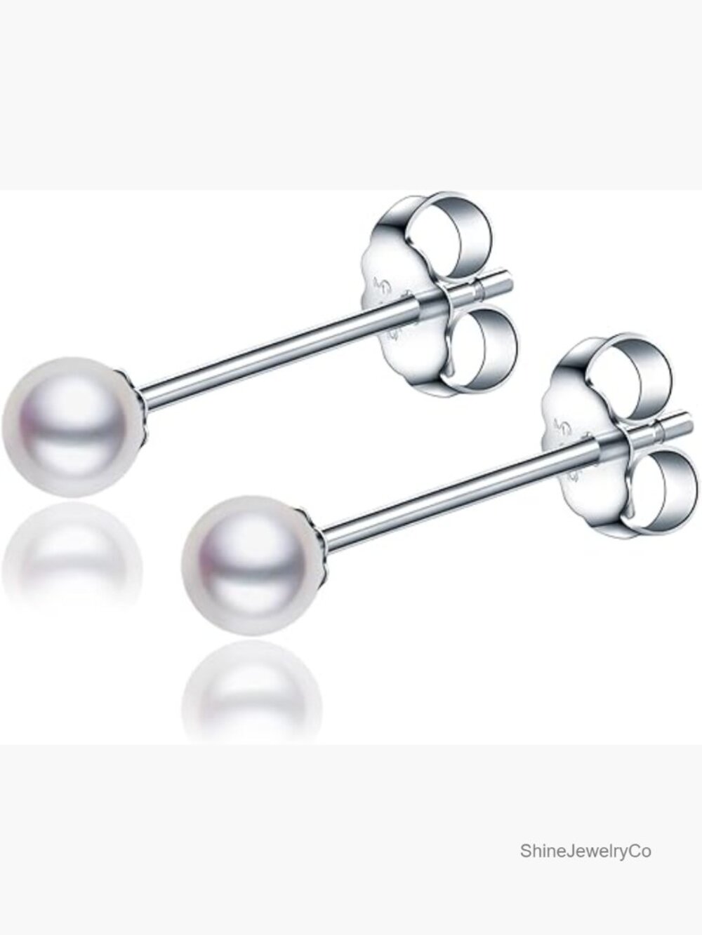 3mm Genuine Freshwater Pearl Stud Earrings 925 Silver Hypoallergenic